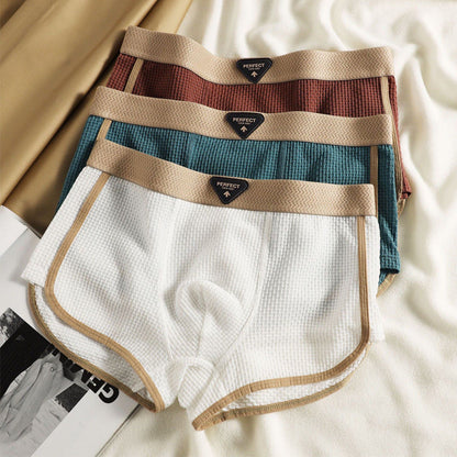 New Mens Ice-silk Boxer Briefsskin-friendly Comfortable And Breathable