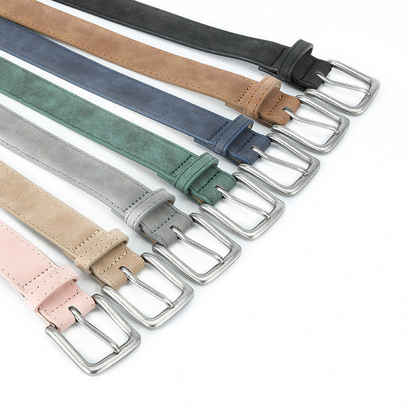 Matte-texture Wear-resistant Pin-buckle Womens Belt