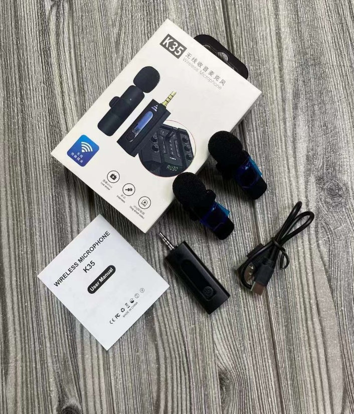 Collar Clip Microphone Outdoor Video Recording Wireless Microphone
