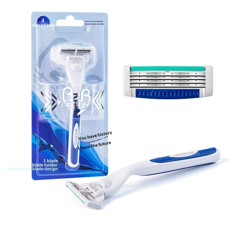 Manual razor 4-layer razor blade