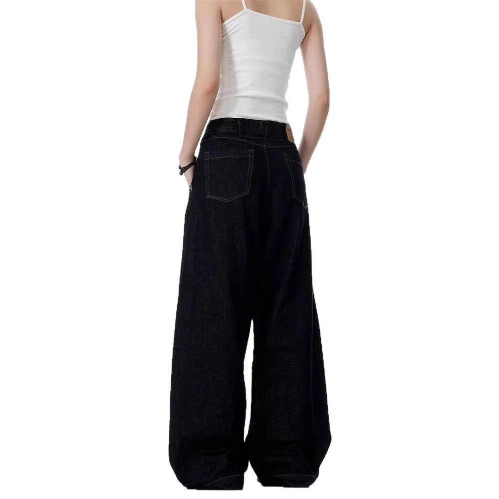 Trendy Solid-color Bootcut Jeans Relaxed Fit For Spring And Autumn