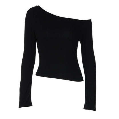 Womens French-style Off-shoulder Long-sleeve Top
