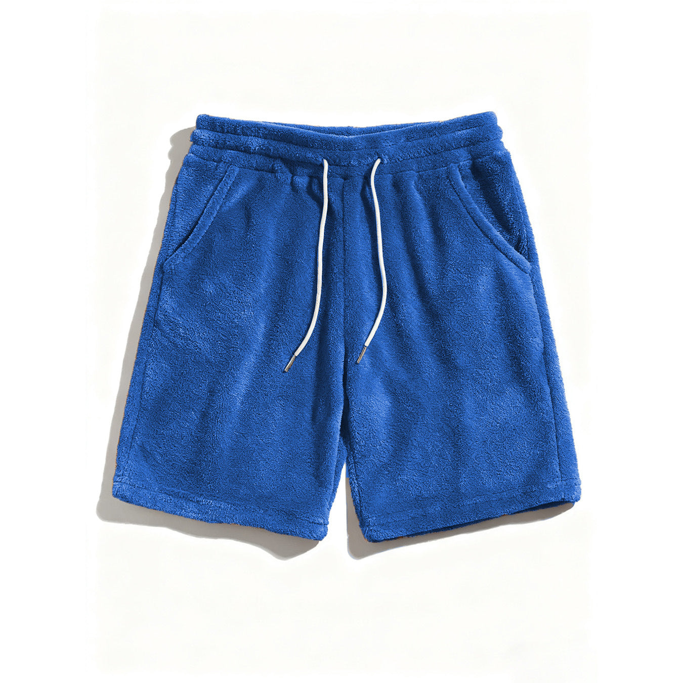 Mens SpringAutumn Coral-Fleece Sports-Style Casual Plus-Size Shorts