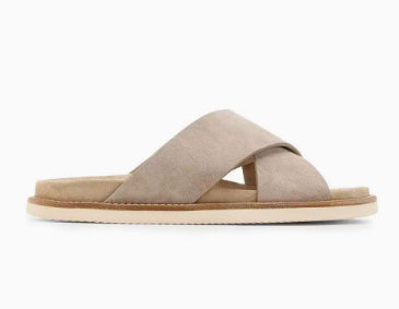 Fashionable Casual Slippers Trendy Soft-leather Height-increasing Beach Shoes