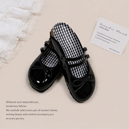 Sweet-style Stunning French Style Versatile Bow Flat Shoes For Women