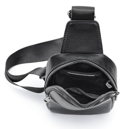 Men's Leather Crossbody Chest Bag