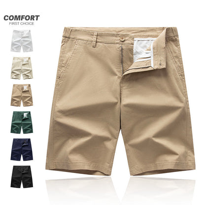 Men's Cotton Shorts Business Casual Simple All-match Loose Plus Size Shorts Outer Wear