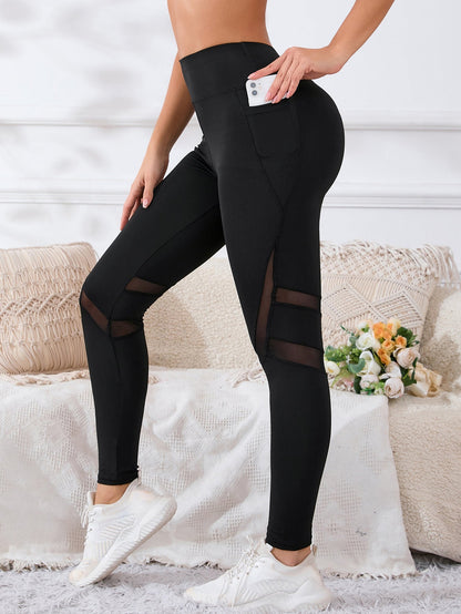 Cross-Border European And American Hot-Selling Yoga Pants Casual Sports Outdoor Leggings High-Waisted Butt-Lifting Fitness Tights Women's Running