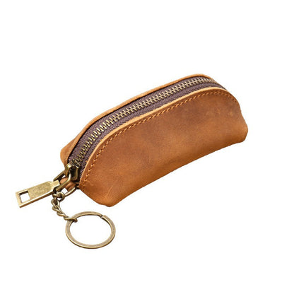 New Men's Genuine Leather Texture Coin Purse, Women's Key Case And Multi-functional Hand-held Storage Case For Foreign Trade Distribution