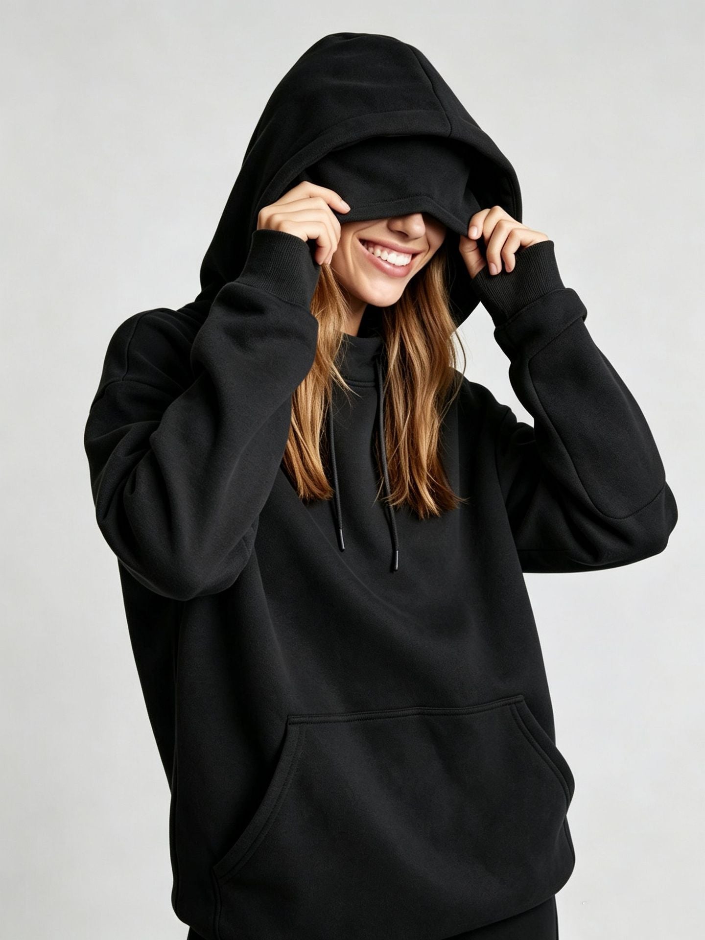 Women's Hooded Unisex Set With Eye Mask And Fleece Lining