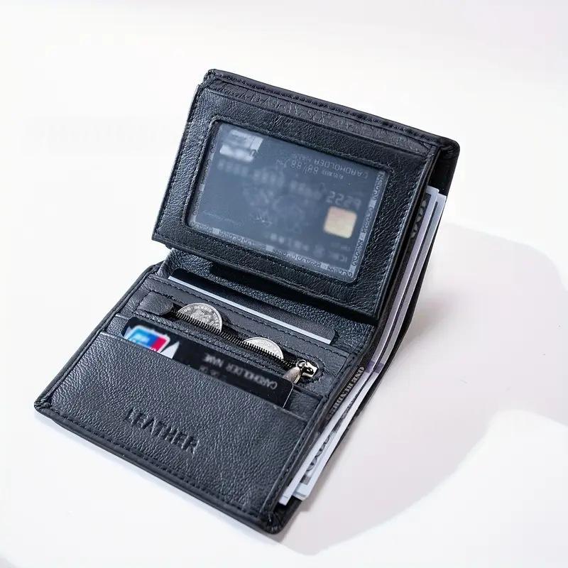 Cowhide Mens Short Premium Feel Leather Wallet For Men