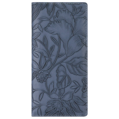 Floral Carved Womens Long Wallet With Embossed Pattern
