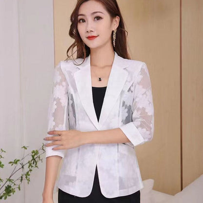 Lace Petite Blazer For Women Outerwear