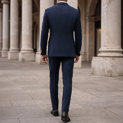 Mens Flat-lapel Suit Set