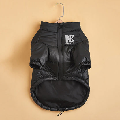 Fashion Dog Cotton Clothes Pet Reflective Autumn And Winter Warm Trendy Brand Jacket