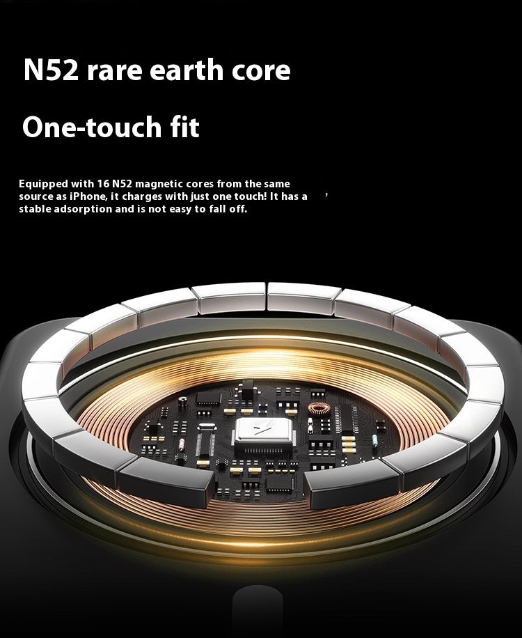 15W Magnetic Power Bank Wireless Carbon Fiber Magsafe Mobile Power Supply