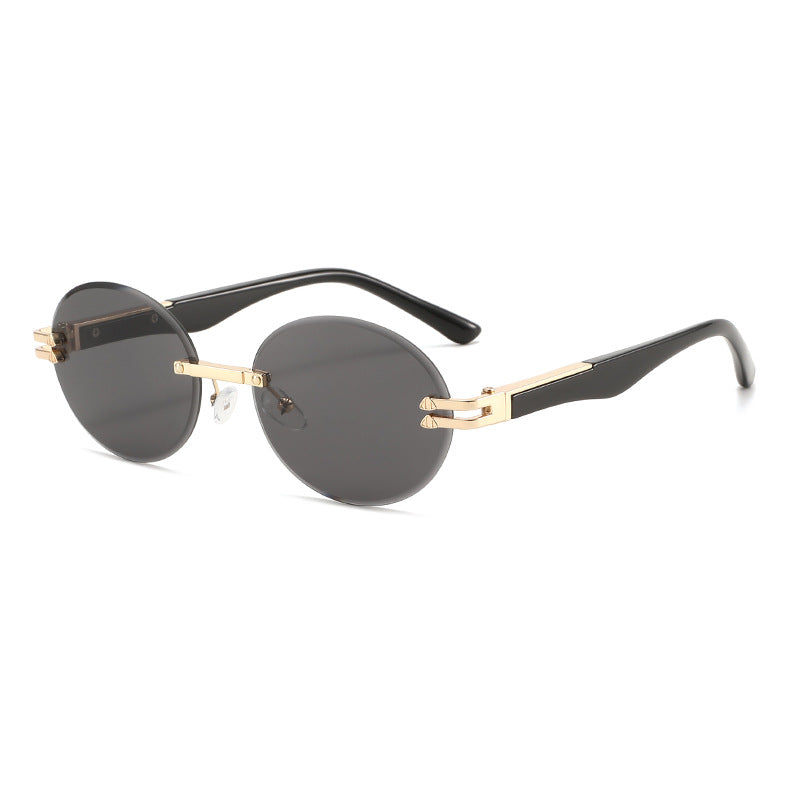 Fashionable Oval Frameless Y2K Sunglasses