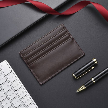 Sleek Ultra-thin Leather Card Holder