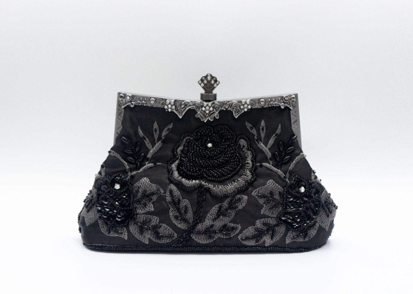 Vintage Handmade Beaded Embroidery Evening Bag For Gowns