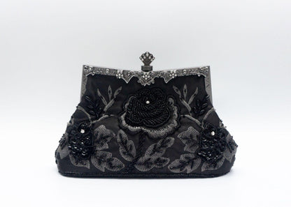 Vintage Handmade Beaded Embroidery Evening Bag For Gowns