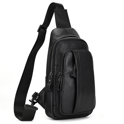 Leather Fashionable Large-Capacity Mens Crossbody Bag