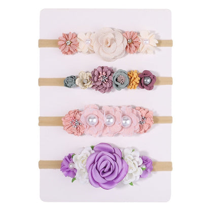 Nylon Fine Hair Band Girls' Headdress Flower