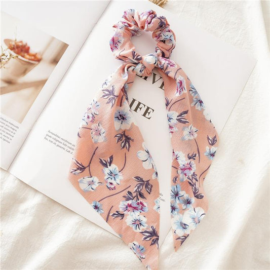 Long Flower Ribbon Headdress