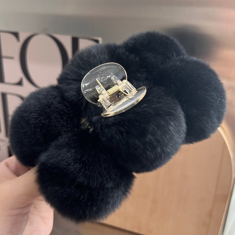 Korea Real Otter Hair Hair Clip Female