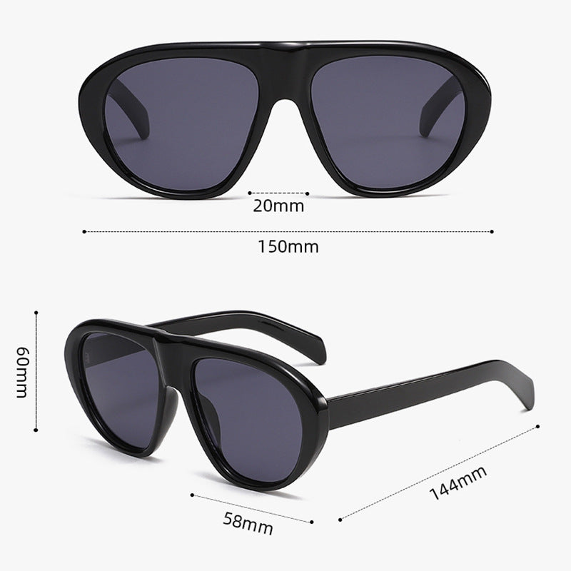 3706 Oversized Aviator Sunglasses, Fashion UV400 Shades For European & American Markets, Ideal For Amazon & Tk Cross-border E-commerce