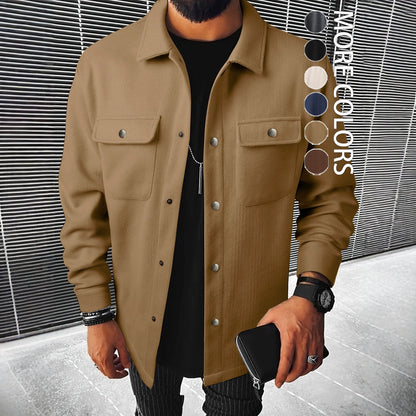 Men's Lapel Loose-fitting Coat Corduroy Jacket