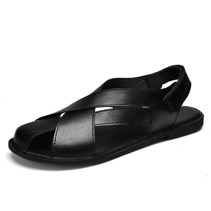 Summer New Style Genuine Leather Casual Beach Non-Slip Dual-Use Sandals