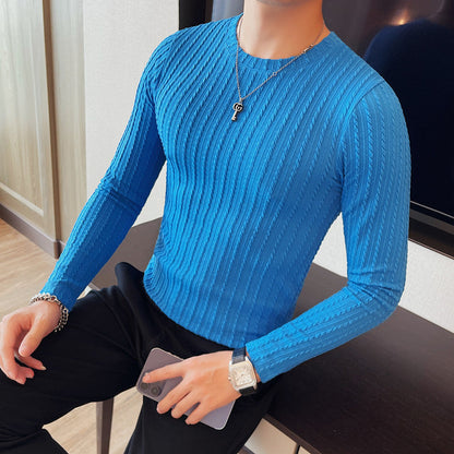 Round-neck Long-sleeve Slim-fit Bottoming Shirt