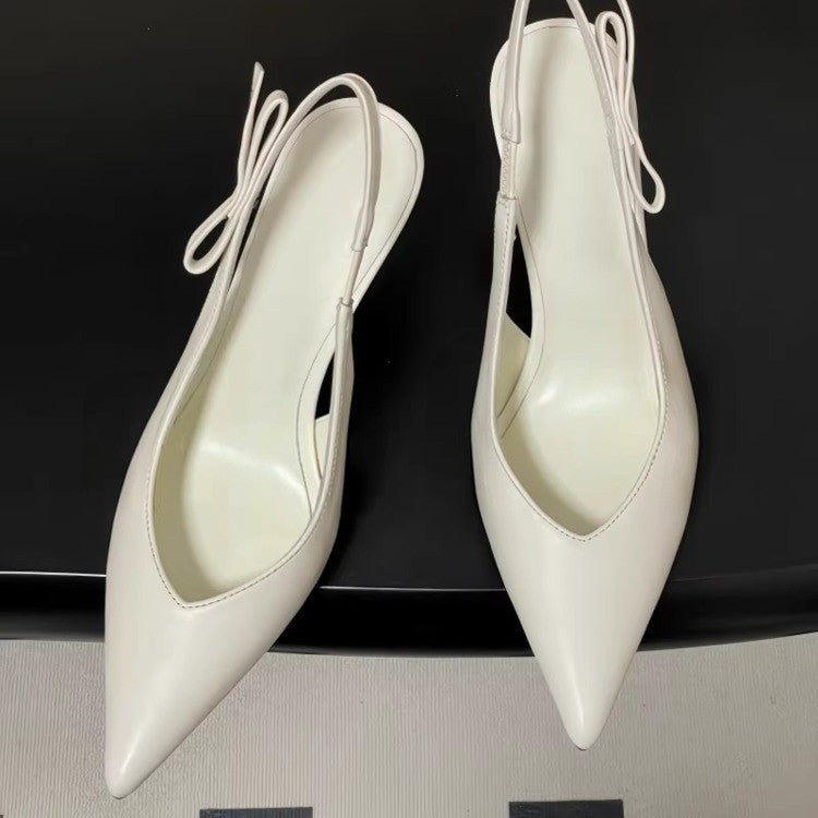 French Leopard Print Pointed Toe Backless Sandals For Women 2026 Summer New Stiletto High Heels Sexy Mature Style Pumps