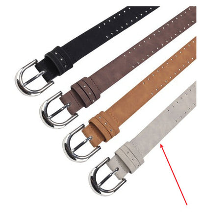 Leopard-print Rivet Women's Belt
