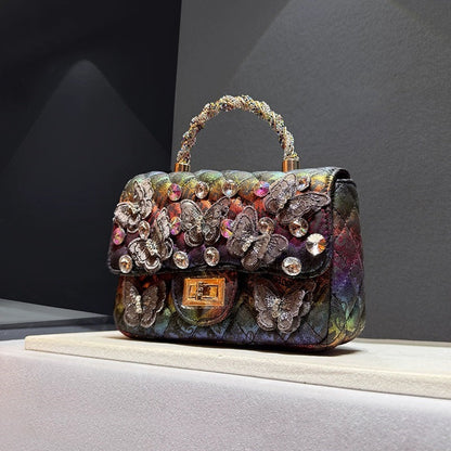 Fashionable Single-Shoulder Crossbody Bag With Diamond Pattern