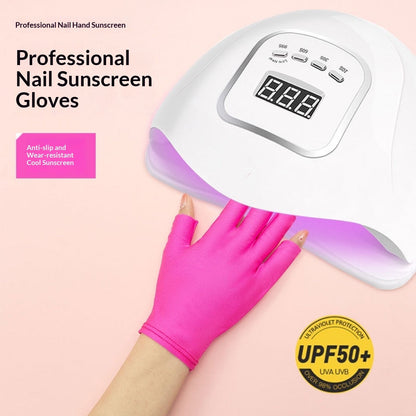 Multifunctional Half-Finger Sun-Protective Nail Art Gloves For Women
