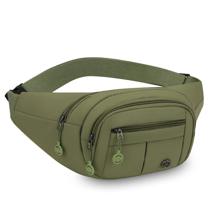 New Simple Crossbody Bag Forest Series Versatile Leisure Nylon Shoulder Bag Outdoor Sports Mobile Waist Bag Women's Chest Bag