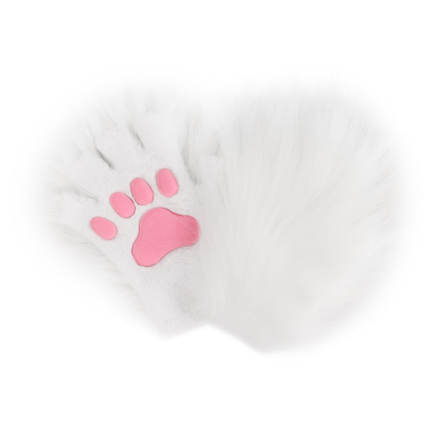 Halloween Long-plush Cat-claw Full-finger And Half-finger Gloves