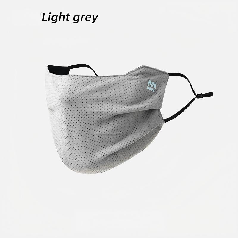 Mens Sun-Protective Breathable Cycling Mask In Cool Silk Fabric With Eye-Covering Design Washable