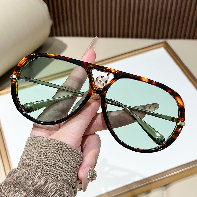 European And American-style Oversized Aviator Sunglasses
