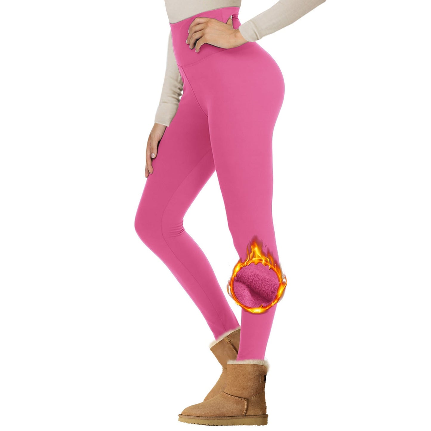 Velvet Padded Leggings Women's High Waist Winter