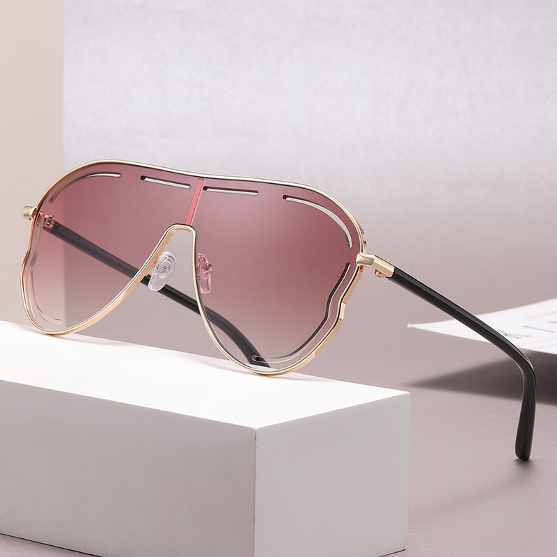New European And American-style One-piece Oversized Frog-shaped Sunglasses