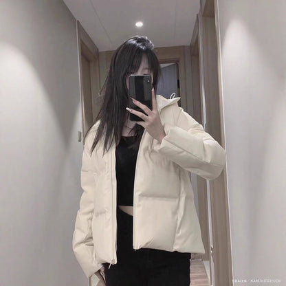 Women's Fashion Short Hooded Cotton-Padded Jacket Coats