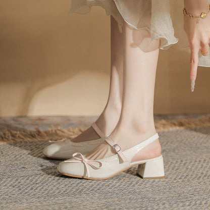 Womens Versatile Sexy Block-heel Pumps