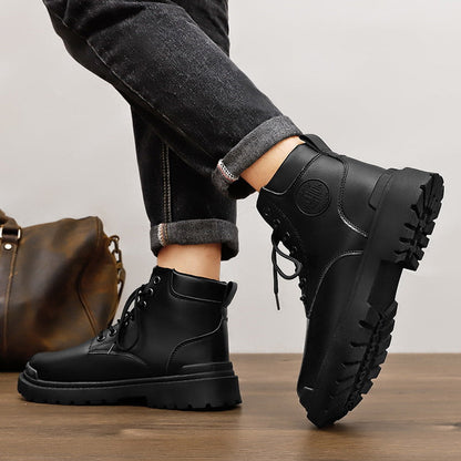 Mens Versatile High-top Thick-soled Work Boots