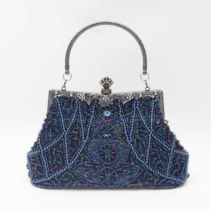 Vintage Handmade Beaded Embroidery Evening Bag For Gowns