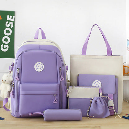 Leisure Student Backpack Five Piece Set