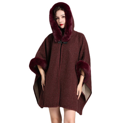 Mid-length Fur Coat Womens Knitted Cardigan
