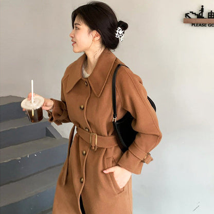 Elegant Commuter Double-Faced Wool Coat
