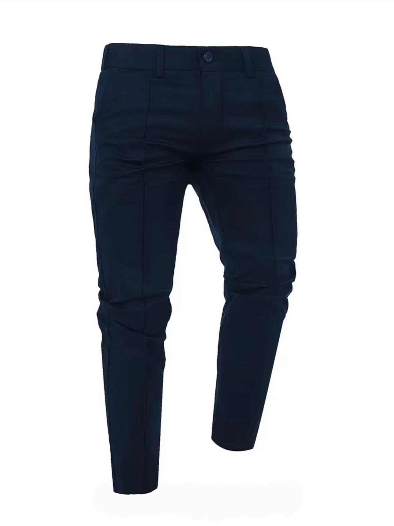 Mens Slim-fit Casual Pants Solid Color
